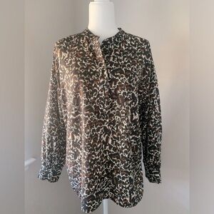 Time and True Blouse Size Medium Multicolor Long Sleeve